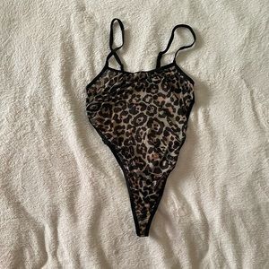 Cheetah print body suit
